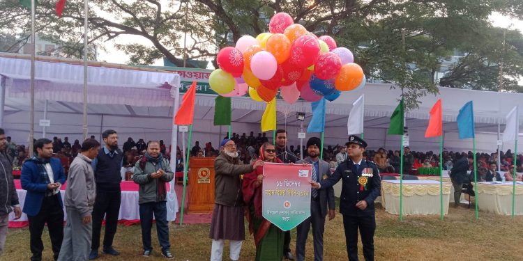 বগুড়ার সারিয়াকান্দিতে যথাযোগ্য মর্যাদায় মহান বিজয় দিবস পালিত