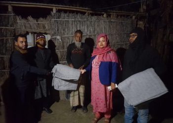 চরভদ্রাসেন শীতার্তদের মাঝে শীতবস্ত্র কম্বল বিতরণ
