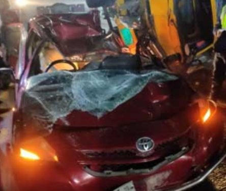 ভাঙ্গায় পিকাআপ ভ্যান ও প্রাইভেট কারের সংঘর্ষে নিহত-১;আহত-২