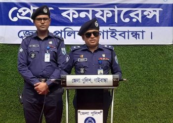 প্রেস ব্রিফিং এ জেলা পুলিশ সুপার কামাল হোসেন