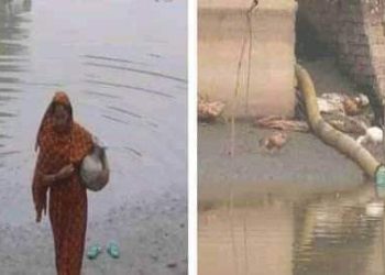 নওগাঁর মান্দায় লিজ কৃত পুকুরের পানি সরিয়ে নিচ্ছে প্রতিপক্ষরা