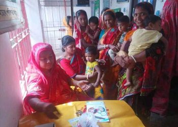 কুলবাড়িয়া কমিউনিটি ক্লিনিকে জাতীয় ভিটামিন এ প্লাস ক্যাম্পেইন