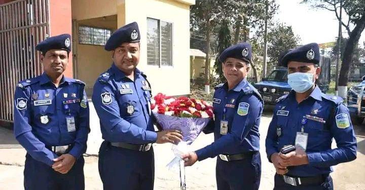 শেরপুর সদর থানা বার্ষিক পরিদর্শনে শেরপুর পুলিশ সুপার,