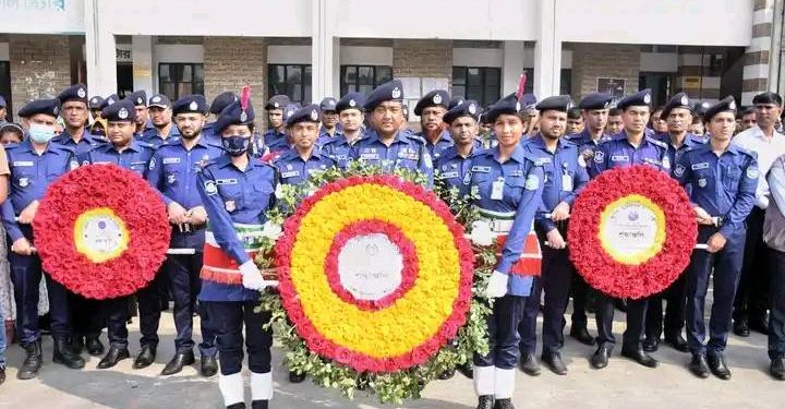 কর্তব্যরত অবস্থায় জীবন উৎসর্গকারী পুলিশ সদস্যদের স্মরণে শেরপুরে ‘পুলিশ মেমোরিয়াল ডে ২০২৩’ পালিত