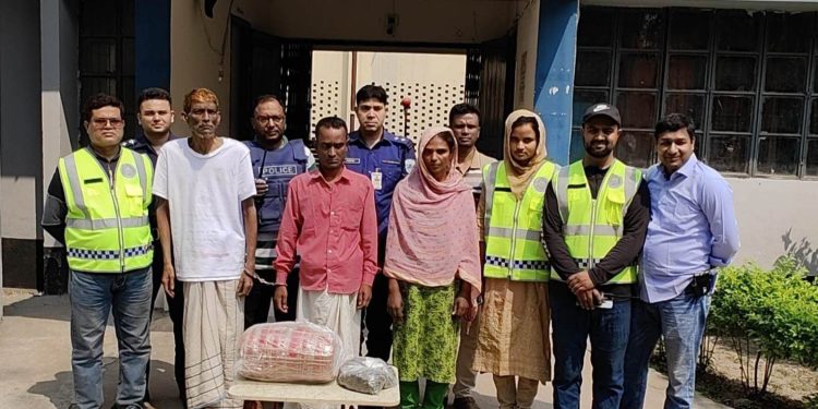 বেলকুচিতে গাঁজাসহ স্বামী-স্ত্রী আটক