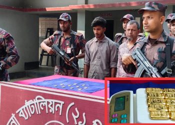 শার্শায় ১০ পিস স্বর্ণের বারসহ দুই পাচারকারী আটক