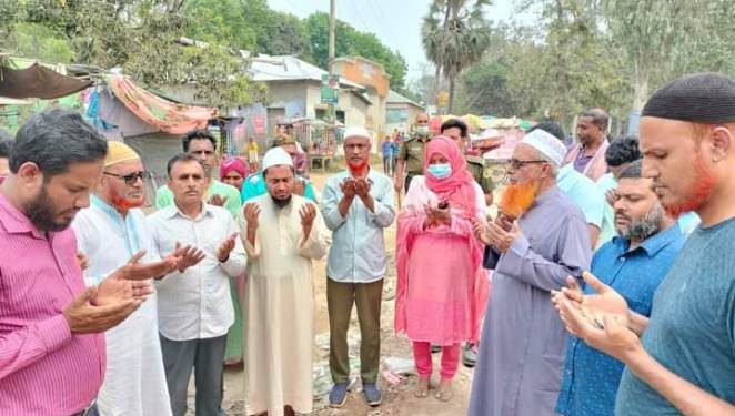 রাজশাহীর বাঘায় ৫০০ বছরের ঐতিহাসিক বাঘা ঈদগাহ মাঠের চতুর্দিকে মনোরম বাউন্ডারি ওয়াল উদ্বোধন