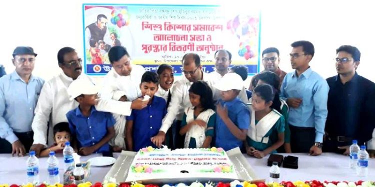 সালথায় বঙ্গবন্ধু শেখ মুজিবুর রহমানের জন্মবার্ষিকী ও জাতীয় শিশু দিবস পালিত