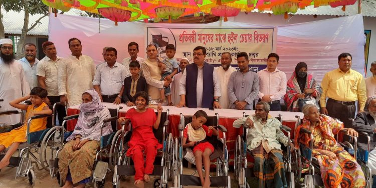 সৈয়দপুরে হুইল চেয়ার বিতরণ ও ফ্রি মেডিক্যাল ক্যাম্প