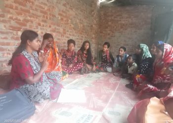 নিয়ামতপুরে গার্লস ব্রিগেড গঠনে পল্লী সমাজ এ বৈঠক অনুষ্ঠিত