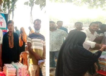 সলঙ্গায় ২ শতাধিক সুবিধা বঞ্চিতদের মাঝে বস্ত্র বিতরন