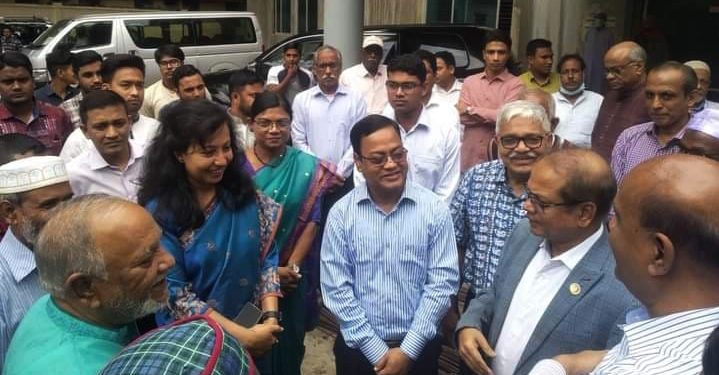 রংপুরে সাংস্কৃতিক মন্ত্রণালয়ের সচিব আবুল মনসুর এর বিভিন্ন স্থান পরিদর্শন