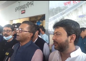 ভাঙ্গা হতে মাওয়া পর্যন্ত পদ্মা সেতুতে পরীক্ষামুলক ট্রেন চলাচলের শুভ উদ্বোধন 