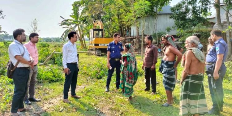 সালথায় ফসলি জমি থেকে মাটি কাটার দায়ে একজনকে ৭ দিনের কারাদন্ড