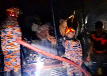 সালথায় অগ্নিকান্ডে পুড়ে গেছে ৮ টি ঘর