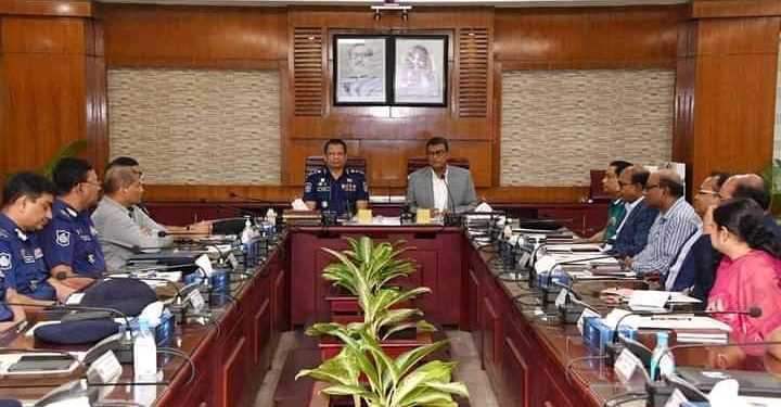 জননিরাপত্তা বিভাগের নবনিযুক্ত সচিবের সাথে ঊর্ধ্বতন পুলিশ কর্মকর্তাগণের মতবিনিময়