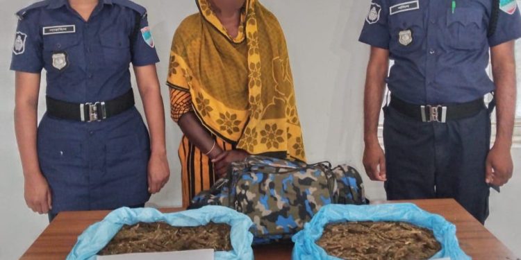 নড়াইলে ৪ কেজি গাঁজাসহ মাদক ব্যবসায়ী গ্রেপ্তার