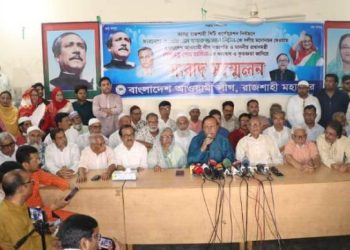 রাজশাহী সিটি কর্পোরেশনের একুশে জুন নির্বাচনকে সামনে রেখে এ এইচএম খায়রুজ্জামান লিটনের সংবাদ সম্মেলন