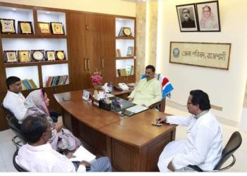 রাজশাহী জেলা পরিষদের সভা কক্ষে অনুষ্ঠিত জেলা ইউনিটের কার্য্য-নির্বাহী কমিটির মাসিক সভা 