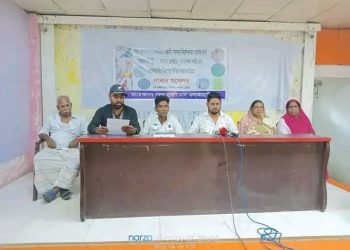 রংপুর সদর হাসপাতালে চাঁদাবাজি মাদক ব্যবসা ও সন্ত্রাসী হামলার আসামী দের গ্রেফতার এর দাবিতে সংবাদ সম্মেলন