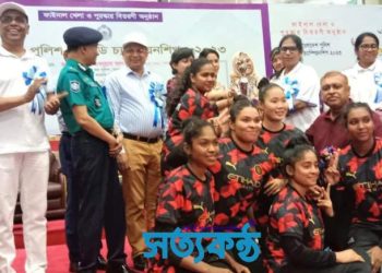 বাংলাদেশ পুলিশ কাবাডি চ্যাম্পিয়নশিপ-২০২৩” এ রানার্সআপ নড়াইল জেলা পুলিশ নারী কাবাডি দল