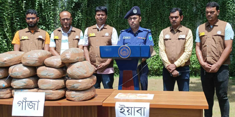 নরসিংদীতে বিপুল পরিমান মাদকসহ দুই মাদক ব্যবসায়ী আটক