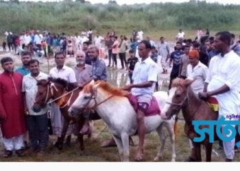 রাজশাহীর বাঘাই ঘোড়ার দৌড় প্রতিযোগিতা অনুষ্ঠিত