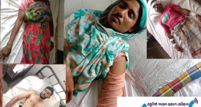 নওগার মান্দায় জমি সংক্রান্ত বিরোধে একই পরিবারের আহত ৪