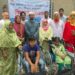 কালাইয়ে প্রতিবন্ধীদের মাঝে হুইল চেয়ার বিতরন