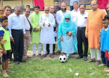 কালাইয়ে বঙ্গবন্ধু গোল্ডকাপ ও বঙ্গমাতা গোল্ডকাপ ফুটবল টুর্নামেন্ট উদ্বোধন