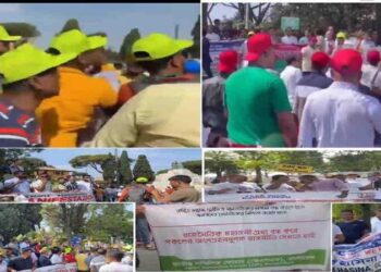 ইতালিতে বিক্ষোভ সমাবেশ করেছে জাতীয় সম্মিলিত ফোরাম ( জে এস এফ )