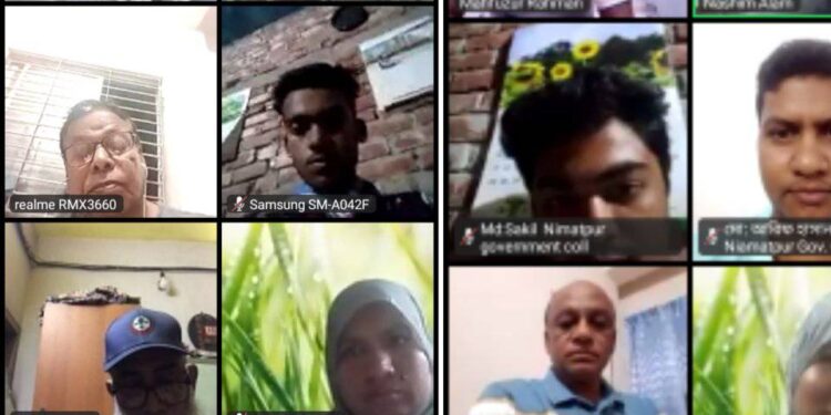 জাতীয় শোক দিবস উপলক্ষে নওগাঁ জেলার রোভারের ভার্চুয়ালি আলোচনা সভা অনুষ্ঠিত