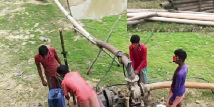 ফসলী জমি থেকে ড্রেজার দিয়ে বালু উত্তোলন, ৫০ হাজার টাকা জরিমানা আগৈলঝাড়ায়