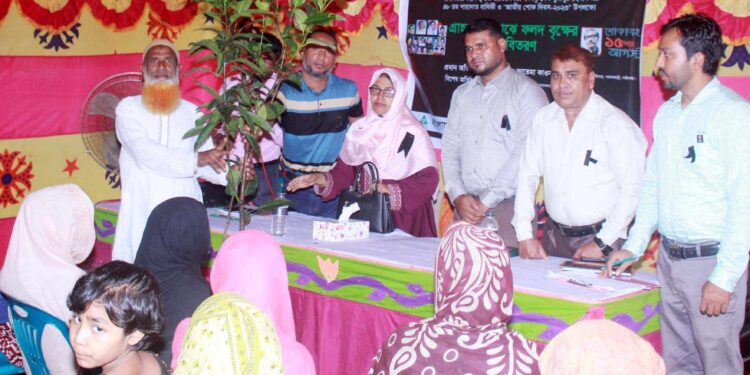 পলাশবাড়ীতে বিজের উদ্যোগে ১২শ ফলদ চারা বিতরণ
