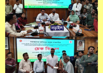 নড়াইলে ক্যান্সার, কিডনী সহ বিভিন্ন রোগে আক্রান্ত রোগীদের আর্থিক সহায়তার চেক বিতরণ
