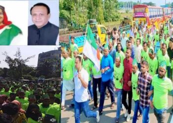 নেতা কর্মীদের বিশাল বহর নিয়ে চমক দেখালেন এমপি মোস্তাফিজ