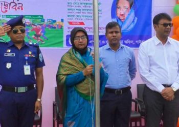 গাইবান্ধায় বঙ্গবন্ধু ও বঙ্গমাতা জাতীয় গোল্ডকাপ ফুটবল টুর্ণামেন্ট এর উদ্বোধন