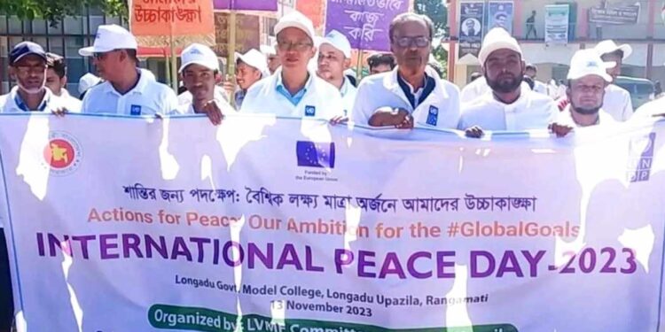 লংগদুতে শান্তি দিবস পালিত