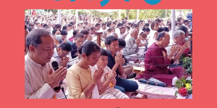 সাপছড়িতে শত শত পূণ্যার্থীর অংশগ্রহণে শুভ কঠিন চীবর দানোৎসব সম্পন্ন