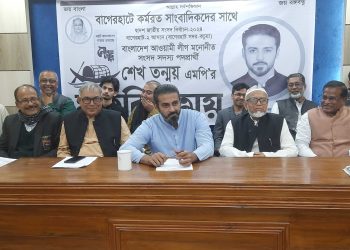 সাংবাদিকদের সাথে মতবিনিময়ে শেখ তন্ময়