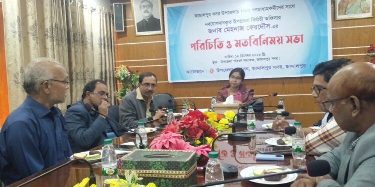 জামালপুরে গণমাধ্যম কর্মীদের সাথে মতবিনিময় করলেন ইউএনও