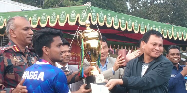 কাপ্তাইয়ে ওয়াগ্গাছড়া জোন গোল্ডকাপ ফুটবল টুর্নামেন্টের চ্যাম্পিয়ন ওয়াগ্গা মৌজা