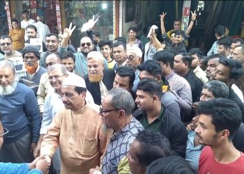 ফরিদপুরের ভাঙ্গায়  কাজী জাফরউল্লাহর  গনসংযোগ ও বিভিন্ন শ্রেণী পেশার মানুষদের সাথে মতবিনিময় 