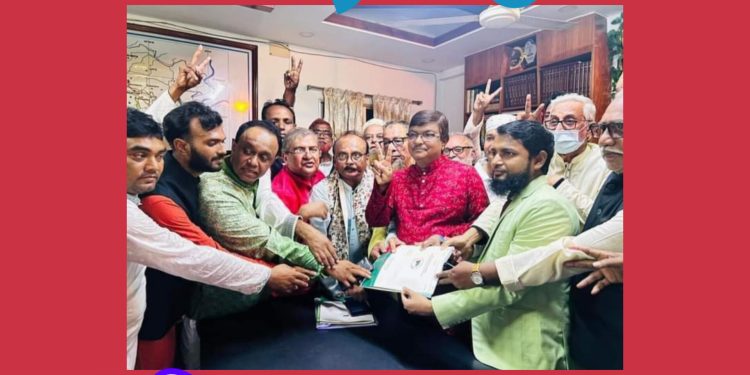 ফরিদপুর ৪ আসনের নৌকার মনোনয়নপত্র জমা 