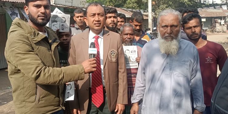 নড়াইল-২ আসনে সুষ্ঠু ভোটের প্রত্যাশায় জাতীয় পার্টির প্রার্থীর গণসংযোগ