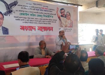 জামালপুরে শান্তি পূর্ন পরিবেশে  অবাধ ও নিরপেক্ষ নির্বাচনের দাবীতে সংবাদ সম্মেলন করেছে স্বতন্ত্র প্রার্থী রেজাউল করিম রেজনু 