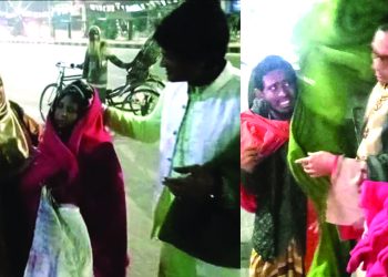 নতুনধারার রাতভর কম্বল বিতরণ