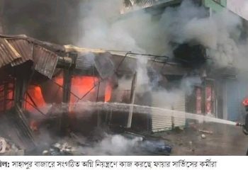 চাটখিলে অগ্নিকান্ডে ৭ ব্যবসা প্রতিষ্ঠান পুড়ে ছাঁই 
