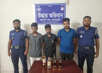 রামপালে বিদেশী ও দেশী মদসহ আটক ৩, মোটরসাইকেল জব্দ