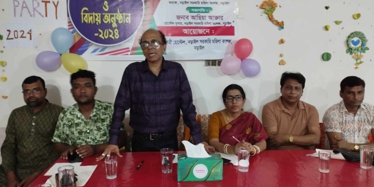 নড়াইল সরকারি মহিলা কলেজে  প্রীতিভোজ ও বিদায় অনুষ্ঠান অনুষ্ঠিত 